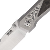 Pena Knives Mula Framelock Titanium & Carbon Fiber & Damasteel Folding M390 Sheepsfoot Knife E67