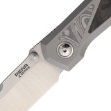 Pena Knives Mula Framelock Titanium & Carbon Fiber & Damasteel Folding M390 Drop Pt Knife E72