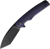 Petrified Fish PFE20 Bat Linerlock Purple & Black G10 Folding N690 Pocket Knife 20PDMDW