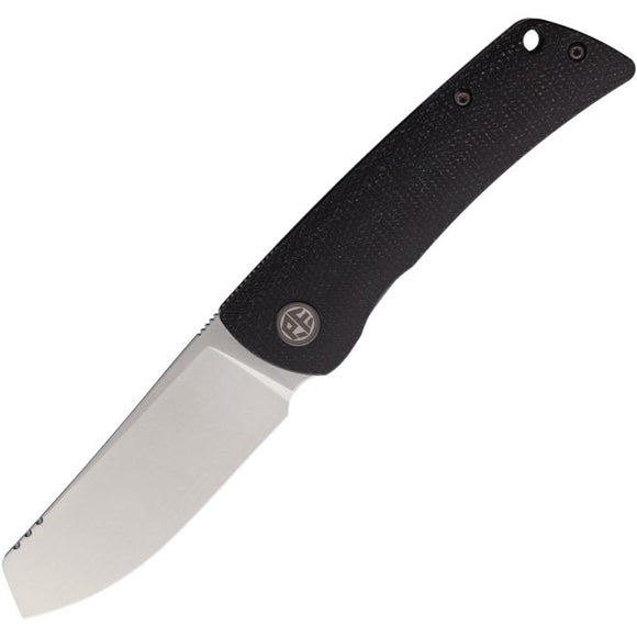 Petrified Fish Flavorist Linerlock Black Micarta Folding K110 Cleaver Pocket Knife 05DMP
