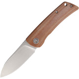 Petrified Fish Flavorist Linerlock Brown Micarta Folding K110 Spear Pt Pocket Knife 05SBRMS
