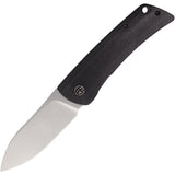Petrified Fish Flavorist Linerlock Black Micarta Folding K110 Spear Pt Pocket Knife 05SDMS