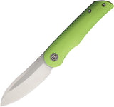 Petrified Fish El Camino Linerlock Green Aluminum Folding Bohler N690 Knife KE16GRAS