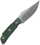 Petrified Fish Barracuda Green Micarta Bohler N690 Fixed Blade Knife KP16GRMW