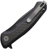 Petrified Fish PFP17 Warrior V2 Linerlock Blackout G10 & Carbon Fiber Folding Bohler N690 Knife P17DCDW