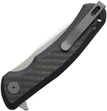 Petrified Fish PFP17 Warrior V2 Linerlock Black G10 & Carbon Fiber Folding Bohler N690 Knife P17DCS