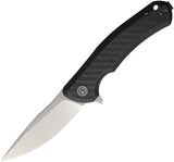 Petrified Fish PFP17 Warrior V2 Linerlock Black G10 & Carbon Fiber Folding Bohler N690 Knife P17DCS