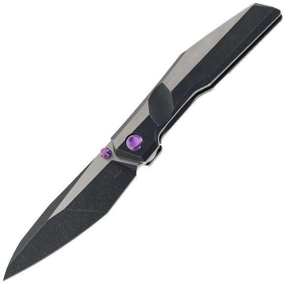 Poikilo Blade Komodo Framelock Two-Tone Titanium Folding Bohler M398 Knife BKOMODO