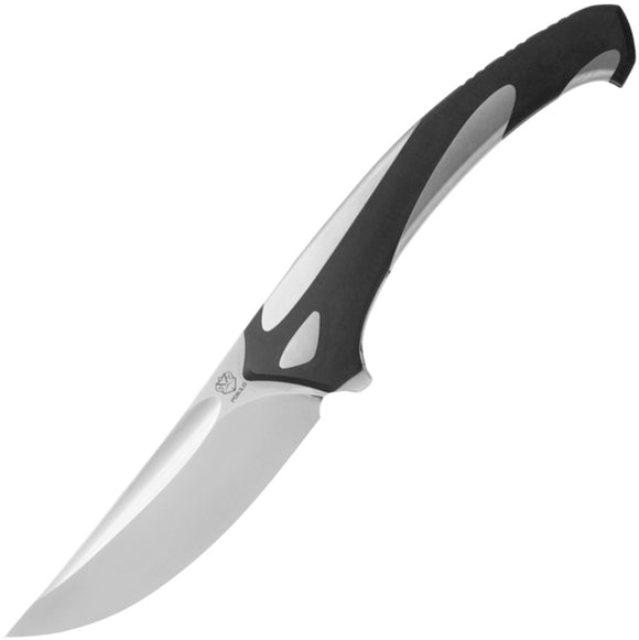 Poikilo Blade Orca Linerlock Black & Gray Titanium Folding Bohler M398 Knife BORCA