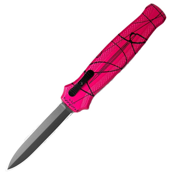 Piranha Knives Automatic Rated-X Tactical Knife OTF Pink Camo Aluminum Black 154CM Blade CP20PKT