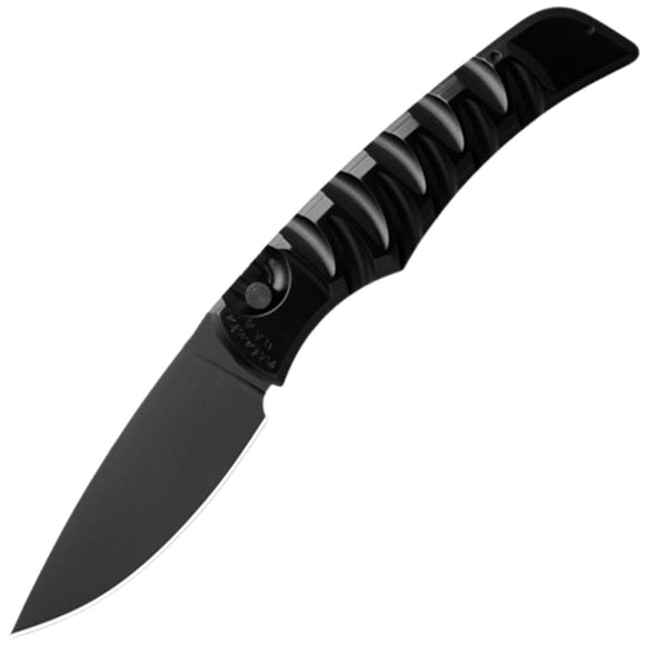 Piranha Knives Automatic Paradox Knife Button Lock Blackout Aluminum 154CM Blade CP24BKT