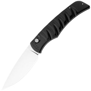 Piranha Knives Automatic Paradox Knife Button Lock Black Aluminum 154CM Blade CP24BK