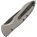 Piranha Knives Automatic Fusion Knife Button Lock Gray Titanium CPM-MagnaCut Blade P27TT