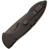 Piranha Knives Automatic Fusion Knife Button Lock Black Aluminum CPM-MagnaCut Blade P28BKT