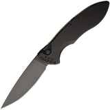 Piranha Knives Automatic Fusion Knife Button Lock Black Aluminum CPM-MagnaCut Blade P28BKT