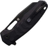 Petrified Fish Trilobite Button Lock Black G10 Folding 14C28N Sandvik Pocket Knife FE17DDW