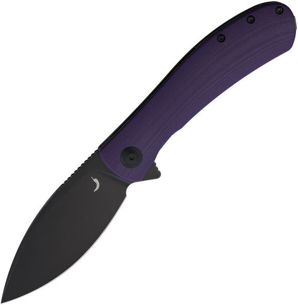 Trollsky Mandu XL Linerlock Purple G10 Folding D2 Steel Pocket Knife M005XL