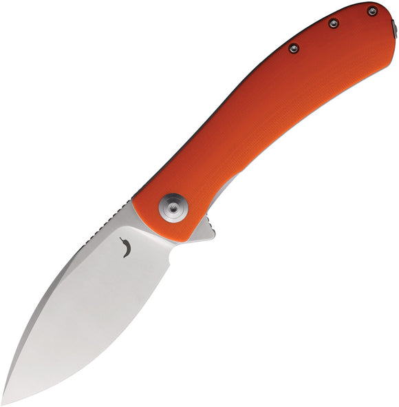 Trollsky Mandu XL Linerlock Orange G10 Folding Satin D2 Steel Pocket Knife M010XL