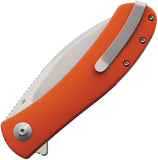 Trollsky Mandu XL Linerlock Orange G10 Folding Satin D2 Steel Pocket Knife M010XL