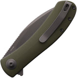 Trollsky Mandu Evo Linerlock OD Green G10 Folding 14C28N Sandvik Pocket Knife ME001