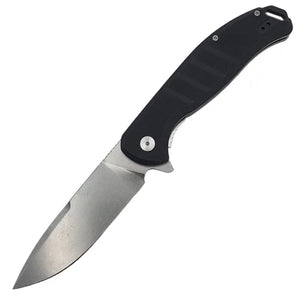 PMP Knives Bigboy XL Linerlock Black G10 Folding 14C28N Sandvik Pocket Knife 075