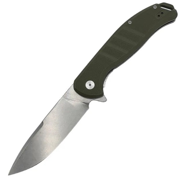 PMP Knives Bigboy XL Linerlock OD Green G10 Folding 14C28N Pocket Knife 076