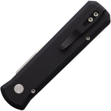 Pro Tech Automatic Godson Knife Button Lock Black Aluminum & Copper Carbon Fiber 20CV Blade 7210