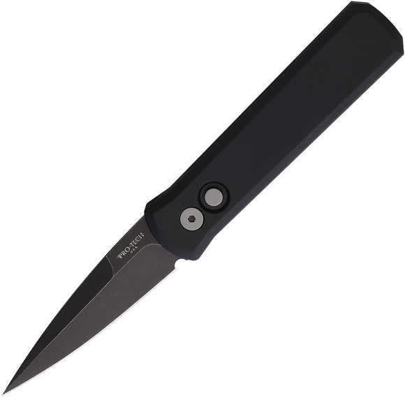 Pro Tech Automatic Godson Knife Button Lock Black Aluminum 154CM Blade 721DLCW