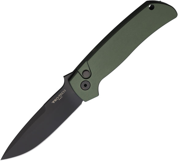 Pro Tech Automatic Terzuola ATCF Knife Green Aluminum 154CM Drop Pt Blade BT2603GREEN