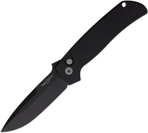 Pro Tech Automatic Terzuola ATCF Knife Blackout Aluminum 154CM Drop Pt Blade BT2603