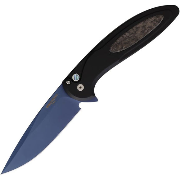 Pro Tech Cambria 2 Button Lock Black Aluminum Folding Denim MagnaCut Knife CF2103DENIM