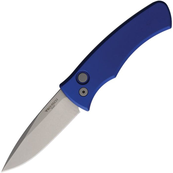 Pro Tech Automatic Duke 2 Knife Button Lock Blue Aluminum MagnaCut Drop Pt Blade DUKE2101BLUE
