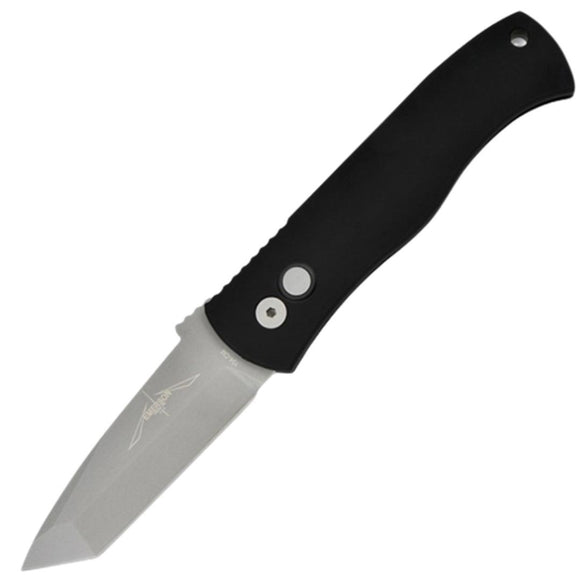 Pro-Tech Automatic Emerson CQC7 Knife Black Aluminum 154CM Chisel Tanto Blade E7T01
