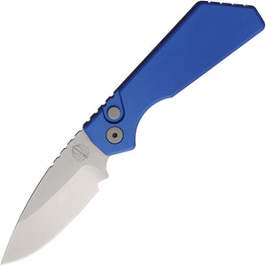 Pro Tech Automatic Strider PT+ Knife Button Lock Blue Aluminum MagnaCut Blade PT201BL