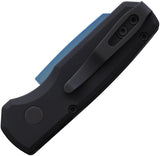 Pro Tech Automatic Runt 5 Knife Button Lock Black Aluminum Sapphire Blue CPM-20CV Blade R5203SB