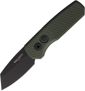 Pro Tech Automatic Runt 5 Knife Button Lock Green Aluminum MagnaCut Blade R5406GR