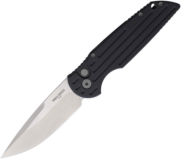 Pro Tech Automatic TR-3 Knife Button Lock Black Aluminum 154CM Blade TR3SW