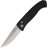 Pro Tech Automatic Brend Classic Button Lock Knife Black Aluminum MagnaCut Blade WB1101
