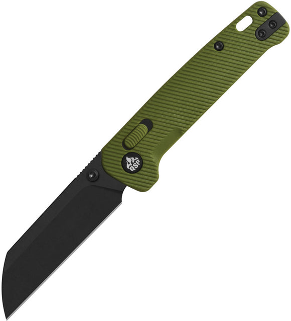 QSP Knife Penguin Glyde Lock OD Green FRN Folding Black 14C28N Pocket Knife 130GLB2