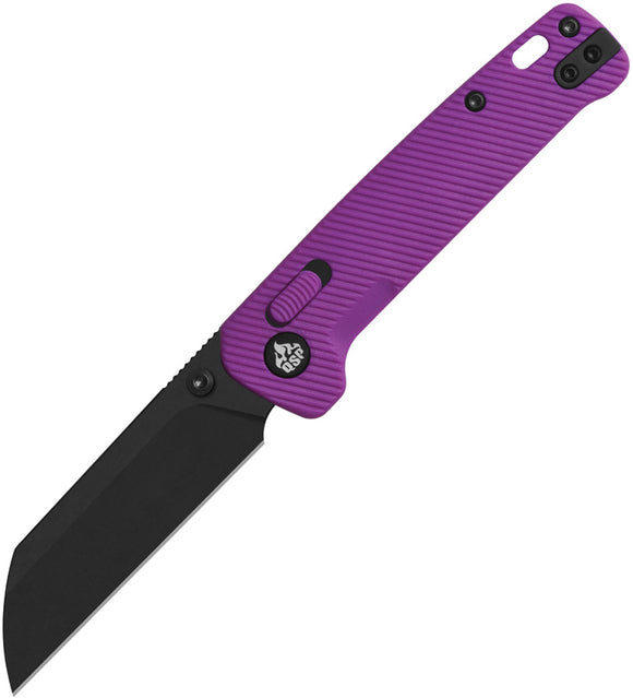 QSP Knife Penguin Glyde Lock Purple FRN Folding Black 14C28N Pocket Knife 130GLE2