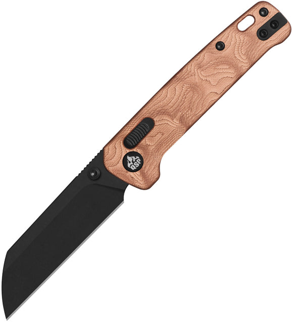 QSP Knife Penguin Glyde Copper Foil G10 Folding Black 14C28N Pocket Knife 130GLF2