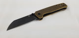QSP Penguin Brass Black Linerlock D2 Folding Knife 130g