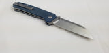 QSP Knives Penguin Blue Micarta Handle D2 Steel Linerlock Folding Knife 130H