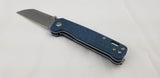 QSP Knives Penguin Blue Micarta Handle D2 Steel Linerlock Folding Knife 130H