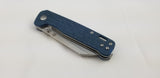 QSP Knives Penguin Blue Micarta Handle D2 Steel Linerlock Folding Knife 130H