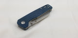 QSP Knives Penguin Blue Micarta Handle D2 Steel Linerlock Folding Knife 130H