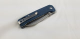 QSP Knives Penguin Blue Micarta Handle D2 Steel Linerlock Folding Knife 130H