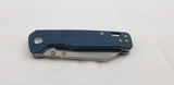 QSP Knives Penguin Blue Micarta Handle D2 Steel Linerlock Folding Knife 130H