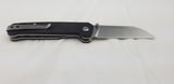 QSP Knives Penguin Black Micarta Handle D2 Steel Linerlock Folding Knife 130I