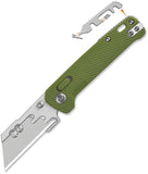 QSP Knife Penguin Workmate Glyde Lock OD Green FRN Folding Utility Pocket Knife 130UTB